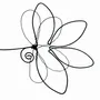 Other wall decoration - Lotus Flower - "Happiness" - Wire Wall Decoration - BIJOUX DE MUR