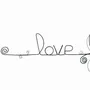 Other wall decoration - Fleur de Lys - "Love" - ​​Wire wall decoration - BIJOUX DE MUR