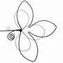 Other wall decoration - Fleur de Lys - "Love" - ​​Wire wall decoration - BIJOUX DE MUR