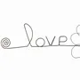 Other wall decoration - Daisy Flower - "Love" - ​​Wire Wall Decoration - BIJOUX DE MUR