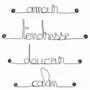 Children's decorative items - Set of small wire messages - BIRTH - BIJOUX DE MUR