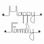 Cadeaux - Happy Family – Déco murale fil de fer handmade - home decor - BIJOUX DE MUR