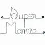 Decorative objects - Wire Wall Decoration\" Super Granny\” - to pin - BIJOUX DE MUR
