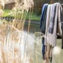 Throw blankets - Isabel Plain Recycled Throw Nuage 130 X 160 - MAISON VIVARAISE - SDE VIVARAISE WINKLER