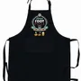 Aprons - Recycled kitchen apron Soirée Foot Pizza Noir 72 X 90 - MAISON VIVARAISE - SDE VIVARAISE WINKLER