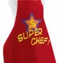 Tabliers de cuisine - Tablier de cuisine enfant Super Chef recyclé Rouge 52 x 63 - MAISON VIVARAISE - SDE VIVARAISE WINKLER