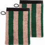 Autres linges de bain - Lot de 2 gants de toilette Charly Basilic 15 x 21 - LA CERISE SUR LE GATEAU