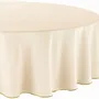 Table cloths - Recycled Tablecloth Grace Ficelle Diamètre 160 - MAISON VIVARAISE - SDE VIVARAISE WINKLER