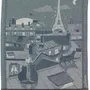 Dish towels - Jacquard kitchen towel Toits de Paris Bleu 50 X 70 - MAISON VIVARAISE - SDE VIVARAISE WINKLER
