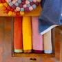 Tea towel - Two-tone hand towel Cara Blush 50 X 50 - MAISON VIVARAISE - SDE VIVARAISE WINKLER