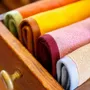 Tea towel - Two-tone hand towel Cara Blush 50 X 50 - MAISON VIVARAISE - SDE VIVARAISE WINKLER