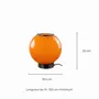 Lampes à poser - Lampe à poser en verre orange et métal, SILÉA - C-CRÉATION | BOUDET