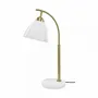 Lampes à poser - Lampe à poser en céramique blanche, métal et marbre, NALIA - C-CRÉATION | BOUDET