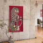 Fabrics - Tiger and Magpie (Burgundy) Blankets - BONEE(LIVING ART BRAND)