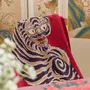 Fabrics - Tiger and Magpie (Burgundy) Blankets - BONEE(LIVING ART BRAND)