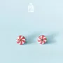 Peppermint Candy Stud Earrings - PINTONIK