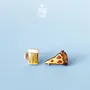 Beer & Pizza Stud Earrings - PINTONIK