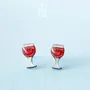 Red Wine Stud Earrings - PINTONIK