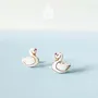 Swan Stud Earrings - PINTONIK