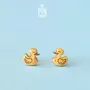 Rubber Duck Wooden Stud Earrings - PINTONIK