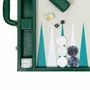 Petite maroquinerie - Backgammon Lézard Vert Bouteille - Cuir Végane - jeu de société - VIDO LUXURY BOARD GAMES