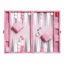 Accessoires de voyage - Set de backgammon Galuchat Rose - Cuir végane - Taille M - VIDO LUXURY BOARD GAMES