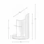 Table lamps - White glass and black steel table lamp with porcelain marble base - ANGEL CERDÁ