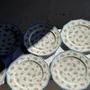 Formal plates - Set of 10 Limoges France porcelain dinner plates with bouquets - OFFICE OBJETS