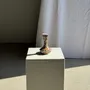 Objets de décoration - Petit vase soliflore blanc à décor floral et animalier orange H14 L9 - OFFICE OBJETS