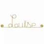 Other wall decoration - Personalized short name in gilded brass wire - to pin - BIJOUX DE MUR