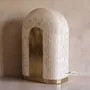 Armoires - Arcana Mother-of-Pearl and Brass Sculptural Bar Cabinet - HOUSE OF JAIPUR