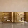 Sideboards - Arcana Mother-of-Pearl and Brass Credenza and Media Console - HOUSE OF JAIPUR