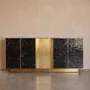 Sideboards - Arcana Mother-of-Pearl and Brass Credenza and Media Console - HOUSE OF JAIPUR