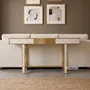 Consoles - Arcana Mother-of-Pearl Inlay and Brass Console Table - HOUSE OF JAIPUR