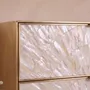 Chests of drawers - Arcana Mother-of-Pearl and Brass Six-Drawer Dresser - HOUSE OF JAIPUR