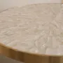 Dining Tables - Arcana Mother-of-Pearl and Brushed-Brass Round Dining Table - HOUSE OF JAIPUR