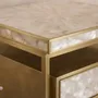 Night tables - Arcana Mother-of-Pearl Sunburst and Brushed-Brass Bedside Table - HOUSE OF JAIPUR