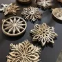 Christmas garlands and baubles - Christmas baubles - Wood lace collection - 9 pieces - LA COUR DU JUCH