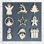 Christmas garlands and baubles - Christmas baubles - - Wooden subject collection - 9 pieces - LA COUR DU JUCH
