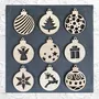 Christmas garlands and baubles - Christmas baubles  - Classic collection - 9 pieces - LA COUR DU JUCH