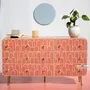 Commodes - Eli Geometric Bone Inlay Chest of Drawers - HOUSE OF JAIPUR