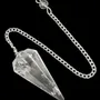 Bijoux - Pendule Cristal de Roche du Brésil Conique 6 faces - ARABESK
