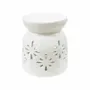 Senteurs - Brûleur Huile Céramique Blanc Ajouré 8.5cm - ARABESK