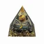 Objets de décoration - Orgonite Pyramide Oeil de Tigre et Obsidienne Noire Arbre de Vie & Spirale - ARABESK