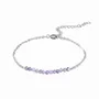 Bracelets - Faceted Amethyst Bracelet – Silver-Tone Stainless Steel - ARABESK