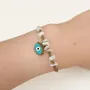 Bracelets - Bracelet Protection en Pierre de Lune Blanche A – Mauvais Œil - ARABESK