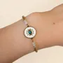 Bracelets - Bracelet Protection en Labradorite AA – Médaillon Œil Protecteur - ARABESK