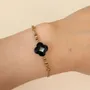 Bracelets - Bracelet Chance en Onyx A – Trèfle - ARABESK
