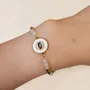 Bracelets - Bracelet Protection en Pierre de Lune Blanche A – Médaillon Œil Protecteur - ARABESK