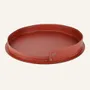 Leather goods - Round steel and leather tray PLETO - LIMAC DESIGN